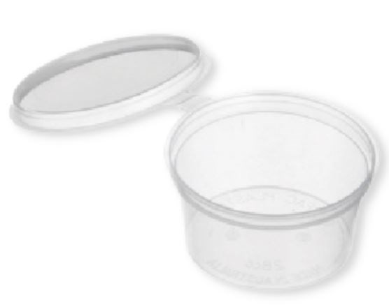 Sauce 100ml Hinged lid sauce tub 100cc